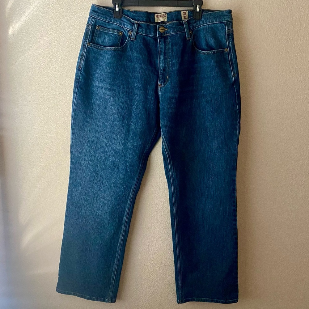 NWOT Redhead Jeans Men's 38/32 Blue Relaxed Flex Denim Comfort Durable Stretch